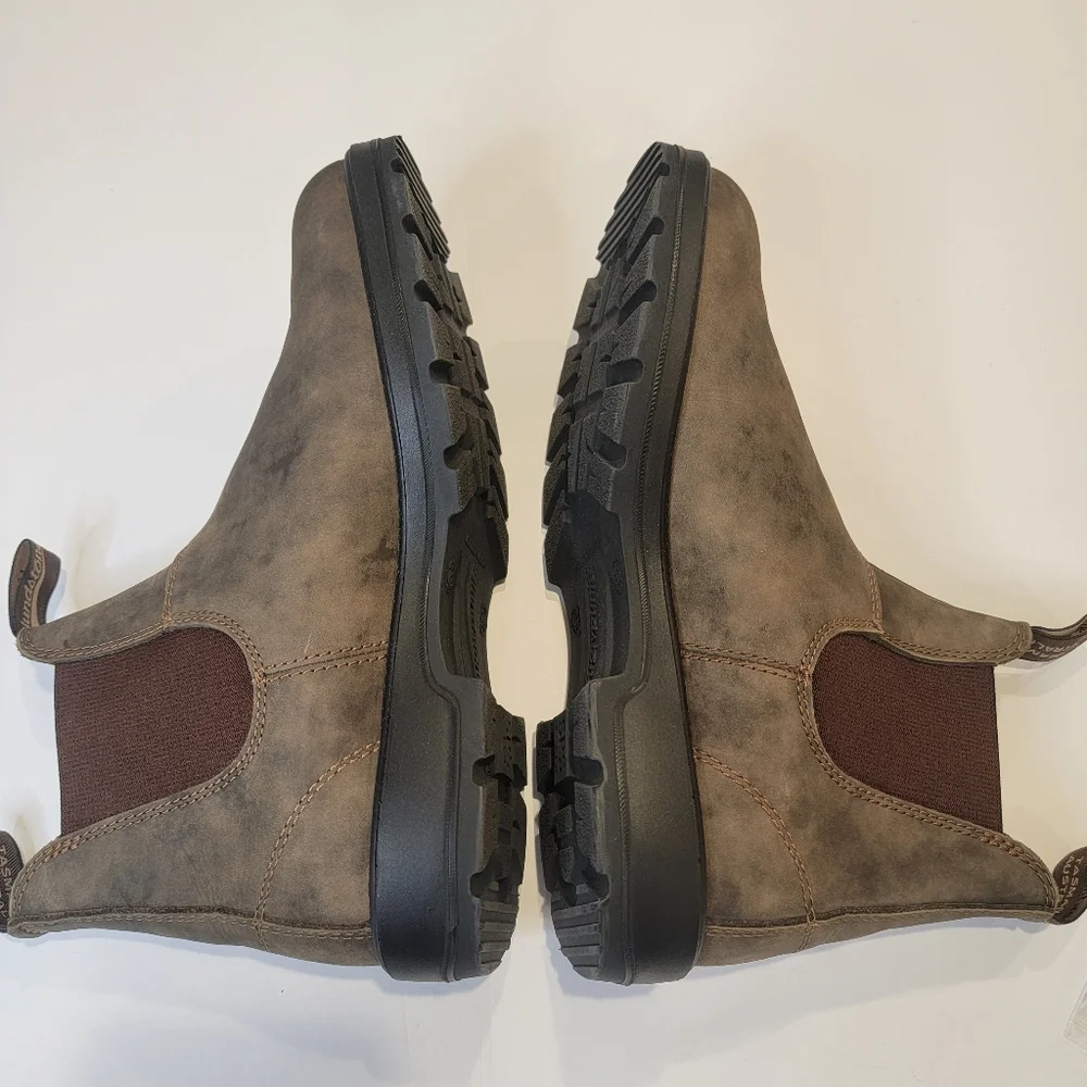 Blundstone MEN'S CLASSICS CHELSEA BOOTS - RUSTIC BROWN AU 9.5 (US SIZE 10.5) - Picture 8 of 16